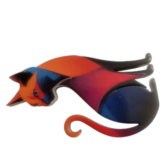 Cat Brooch Triple Layer Acrylic - Picture 3 of 6